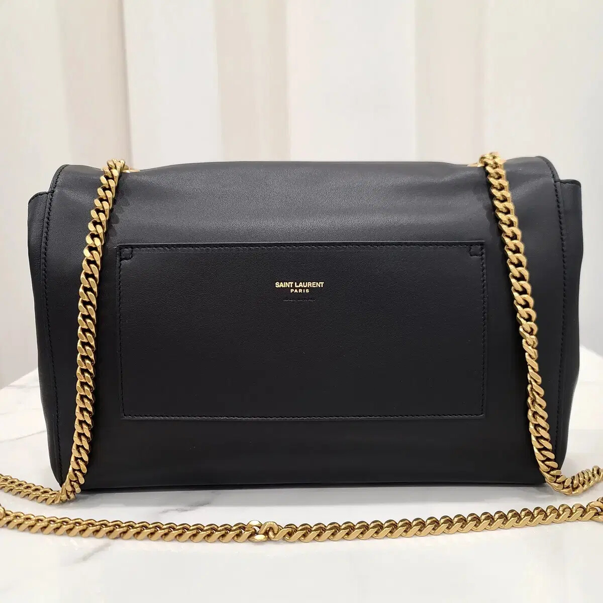 Saint Laurent Reversible Kate Bag Medium Black Gold 553804 | eBay