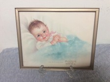 1942 Charlotte Becker Framed Take Me In Your Arms Print w/Pull Out Calendar