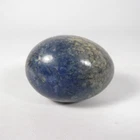 VINTAGE EGG SCULPTURE EGGS MARBLE ALABASTER HARD STONE MINERAL EGG STONE BLUE