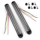 2X 10" LED Truck Trailer Tail Brake Flowing Turn Signal Light Bar Strip DRL Stop