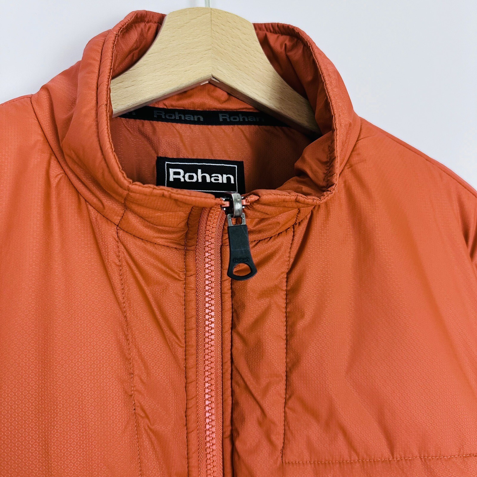 Rohan Women’s Pack Ice Jacket Size L Burnt Orange Zip Up Pockets High
