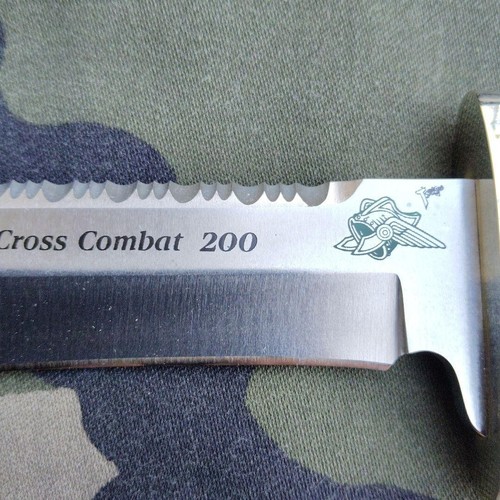 Cuchillo USADO Seki Tsuge Cross Combat 200 con caja de funda raro Japón COMO ESTÁ *G5674* - Imagen 5 de 14