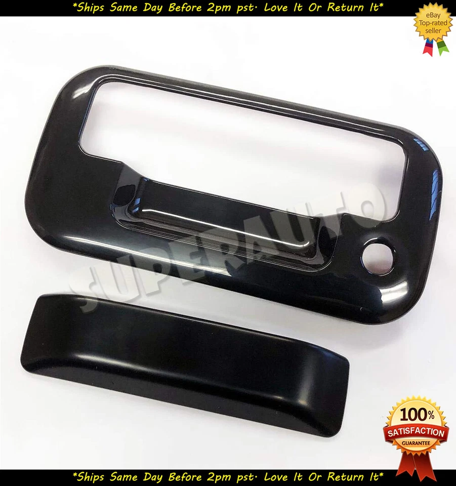 Manija de puerta negra brillante + cubiertas de puerta trasera para Ford Explorer Sport Trac 2007-2010 Foto 3 de 3