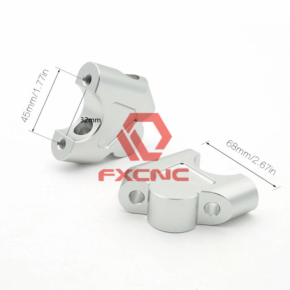 Abrazadera de manillar elevador 32 mm 1 1/4" para BMW R1250GS/Adv R1200GS LC/Adv Foto 2 de 4