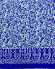 Lilly Pulitzer Dobby Cotton Fabric Sea Glass Aqua Seeing Double 42" x 54"
