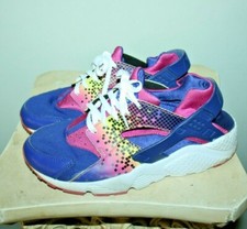 NIKE HUARACHE RUN 704948-500 YOUTH KIDS SIZE 6Y Blue Multi
