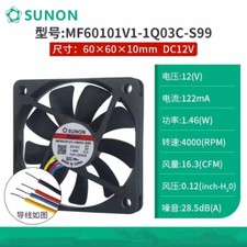 SUNON 6CM MF60101V1-1Q03C-S99 12V 1.46W PWM Speed Regulating Cooling Fan