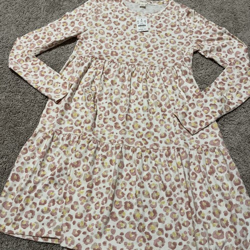 NWT J CREW Crewcuts Leopard Print Tiered Girls Dress Size 14.