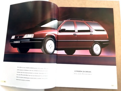1995 1996 Citroen ZX Break 28-page German Original Car Sales