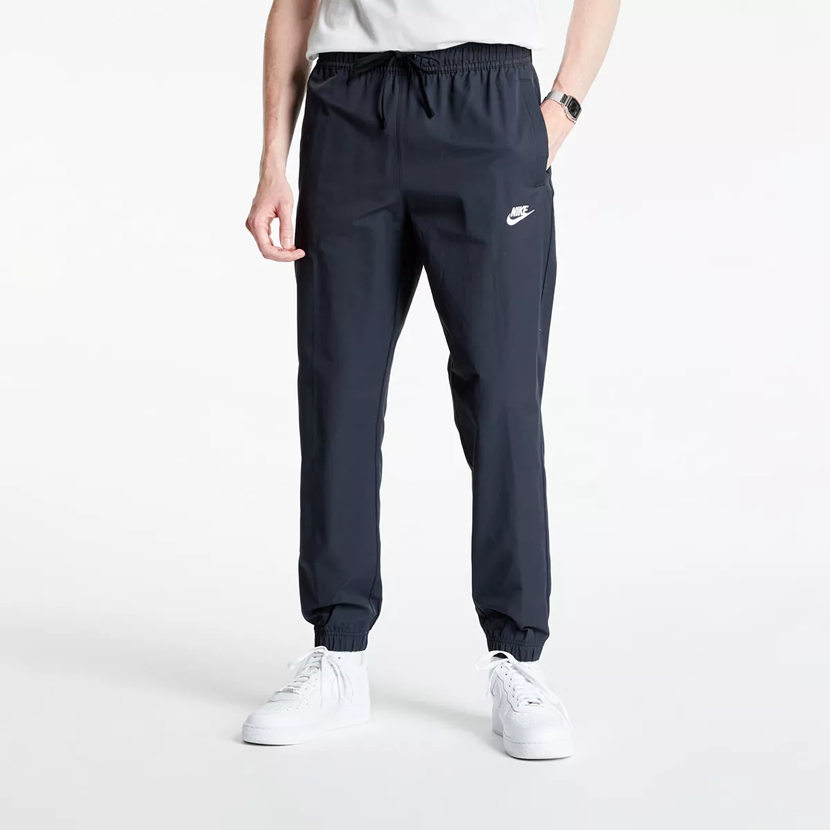 Nike Sportswear Woven Unlined Cuffed Track Pants Size L Black