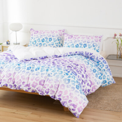 3D Watercolor Gradient Pattern Quilt Cover Set Bedding Sets Pillowcases Queen