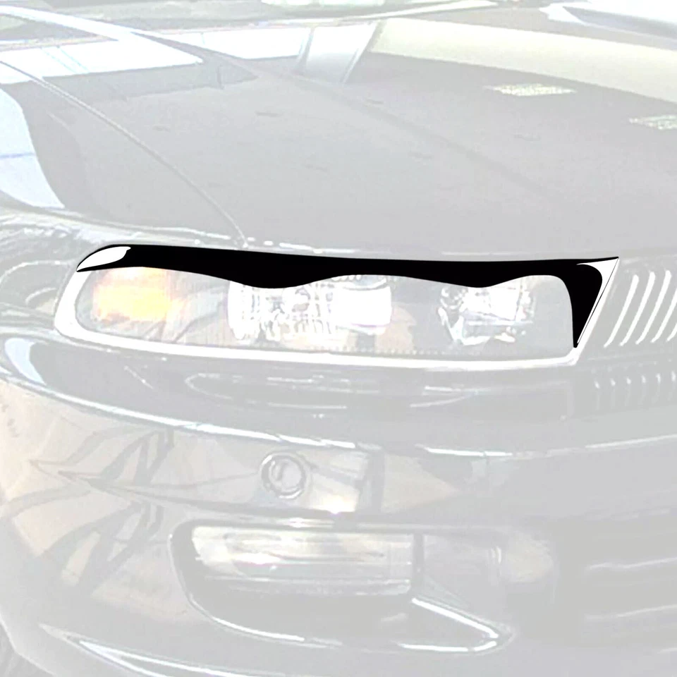 Calcomanía de cubierta de párpado de faros negros para piano para Mitsubishi Galant 1997-02 Foto 4 de 4
