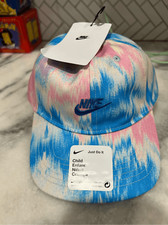 Nike child Tie-Dye Logo Adjustable Hat - White 4-7