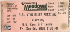 2002 BB King George Thorogood Joe Bonamassa Concert Ticket Stub Hartford CT