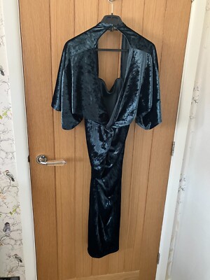 BNWT ZARA Blue Velvet Midi Dress Size L | eBay UK