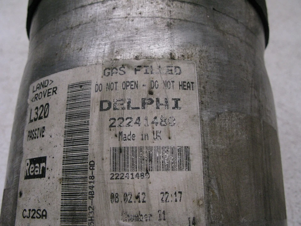 06-09 LAND ROVER RANGE ROVER SUSPENSIÓN DEPORTIVA MUELLE NEUMÁTICO TRASERO DERECHO O IZQUIERDO 111L Foto 4 de 4