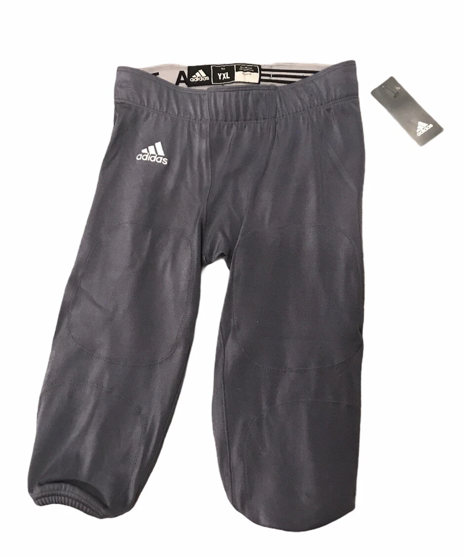 Pantalones de f tbol americano grises Adidas para ni os j venes nuevos con etiquetas 45 193bb talla YXL