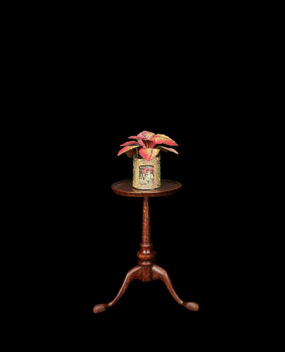Dollhouse Miniature Potted Parisian Eiffel Tower Potted Leafy Houseplant Artisan