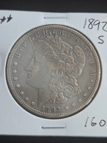 1892-S Morgan Silver Dollar Choice VF - XF  Key Date Nice Strike ☆All Original