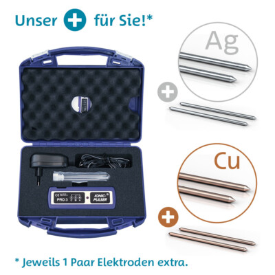 Medionic Ionic-Pulser PRO3 System + 2 Paar Silber- + 1 Paar Kupferelektroden