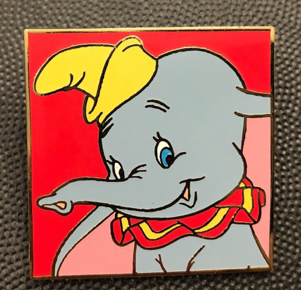 Disney pin 58011 Dumbo Silver Frame Series frame red square elephant circus