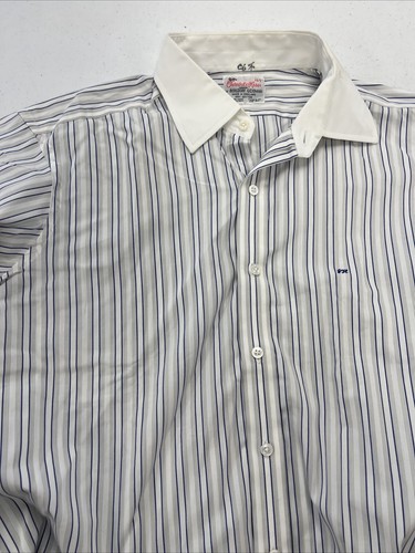 Turnbull & Asser Men's White Striped Cotton Dress Shirt 16.5 $495 - Picture 7 of 12