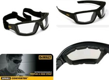 DeWalt DPG83-11D CONVERTER Hybrid Foam Padded Safety Glasses/Goggles CLEAR AF