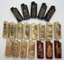 Lighter Case Wooden Fits BIC Lighters Smokezilla