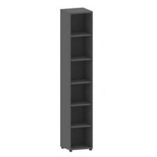 Aktenregal 6 OH 218x40x40 cm Holzregal B&uuml;roregal B&uuml;cherregal Standregal Holz