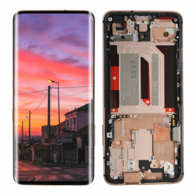 OEM For Oneplus 7 Pro LCD Display Touch Screen Digitizer Replacement Gold Frame
