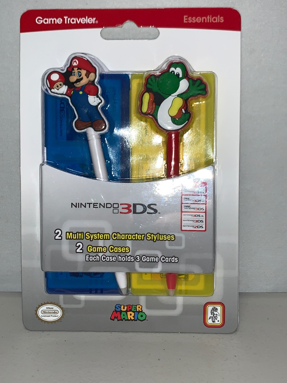 Official Nintendo 3DS Game Traveler Essentials Styluses Mario Yoshi