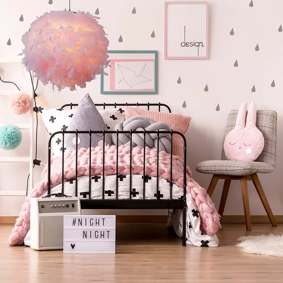 Gigi Fluffy Feather Light/Lamp Shades for Pendant Ceiling Light,Table/Floor Lamp - Image 2 of 4