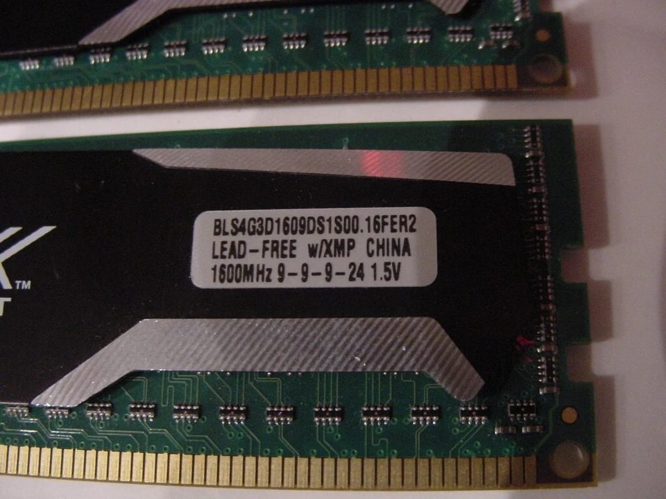 COMPUTER MEMORY - BALLISTIX 1600MHz 1.5V BLS4G3D1609DS1S00.16FER2 2x4GB? - Image 4 of 4