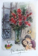 Chagall, Marc (1887 Witebsk – 1985 Paris)  „Die roten Blumen (Les fleurs rouges)