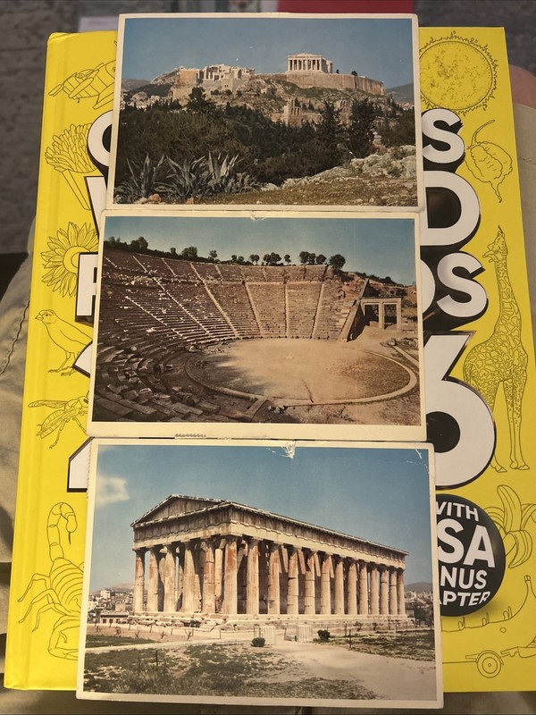 (3) Rotary Club Of Athens Greece 1961 Postmarked Postcards
