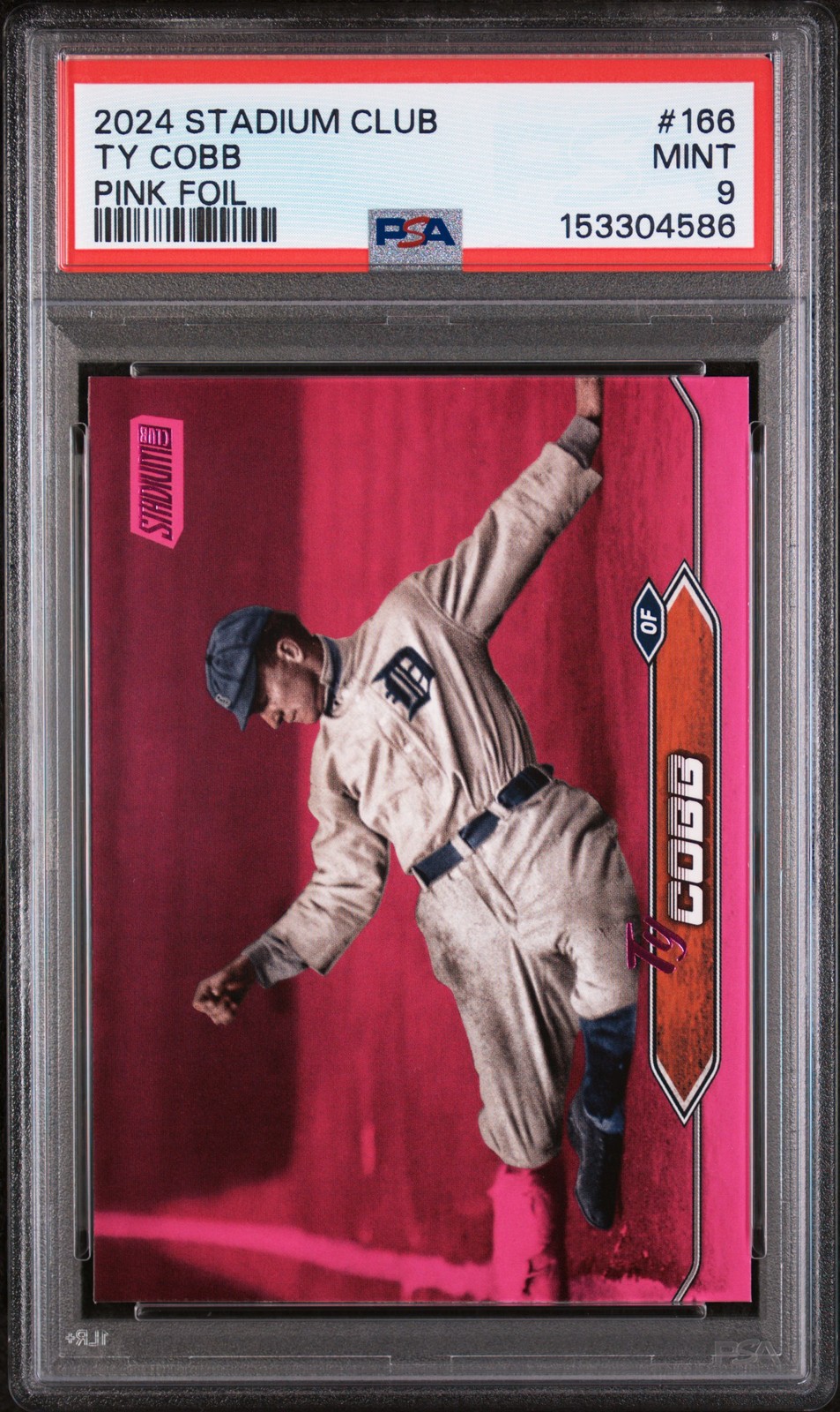 2024 TOPPS STADIUM CLUB PINK FOIL #166 TY COBB PSA 9