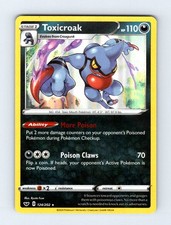 Toxicroak 124/202 Holo Rare Sword & Shield Pokemon Card Lightly Played
