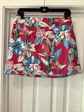Tommy Bahama Golf Skort Pink Floral Pockets-Sz M