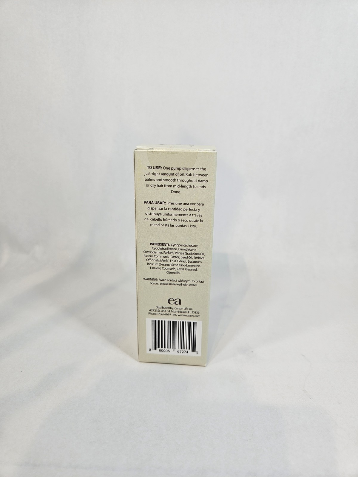 eva+avo Shine Avocado Oil 2 oz Anti-Frizz Hair Serum Spray for Curly Hair