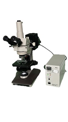 Nikon Labophot 2  Fluorescence Nanodyne LED +5 Obj & Phase Contrast 2 + Hg Light