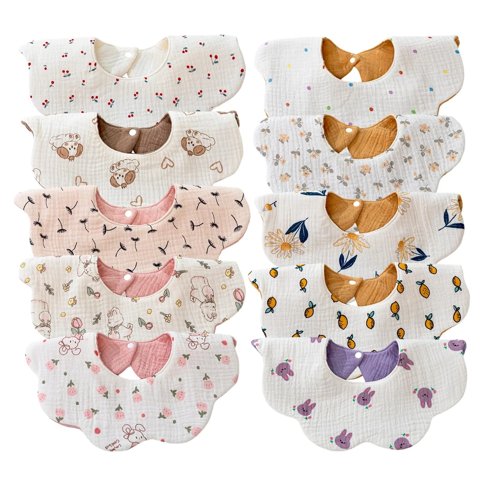 Baby Bibs for Girls Boys 10Pack Muslin Drool Teeth Drooling Teething Bibs Mus...
Opens in a new wind