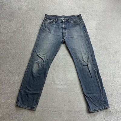 LEVIS 501 Herren Jeans Hose W36 L32 Vintage Made in France EU 28220 Blau Denim