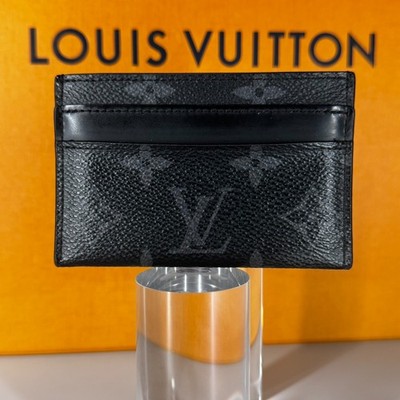 Authentic Louis Vuitton Monogram Eclipse Porte-Cartes Double Card