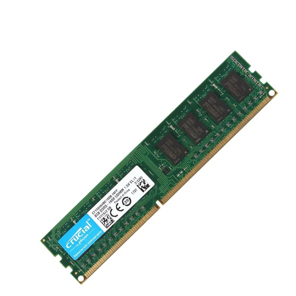 Crucial 8GB DDR3 1600MHz PC3-12800U 1.5V DIMM 240Pin intel Desktop Memory RAM BT - Image 3 of 4