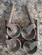 lot de 4 roulettes anciennes en laiton