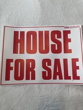Hard Flexible Plastic House For Sale Sign Red And White 12  By 10  