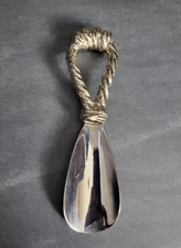 Michael Aram Rope Shoehorn Silverplate Twisted Handle Signed Designer