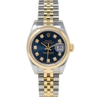 Rolex Lady-Datejust Gold & Steel 179163 Blue Diamond, Jubilee