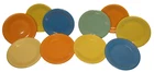 MODERN FIESTAWARE SET OF 10 ROUND SALAD PLATES MIXED COLORS  ~7 1/4" ~RETRO