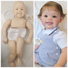 28" Reborn Doll Unpainted Kit Toddler Blank Mold Unfinished Doll with Cloth Body